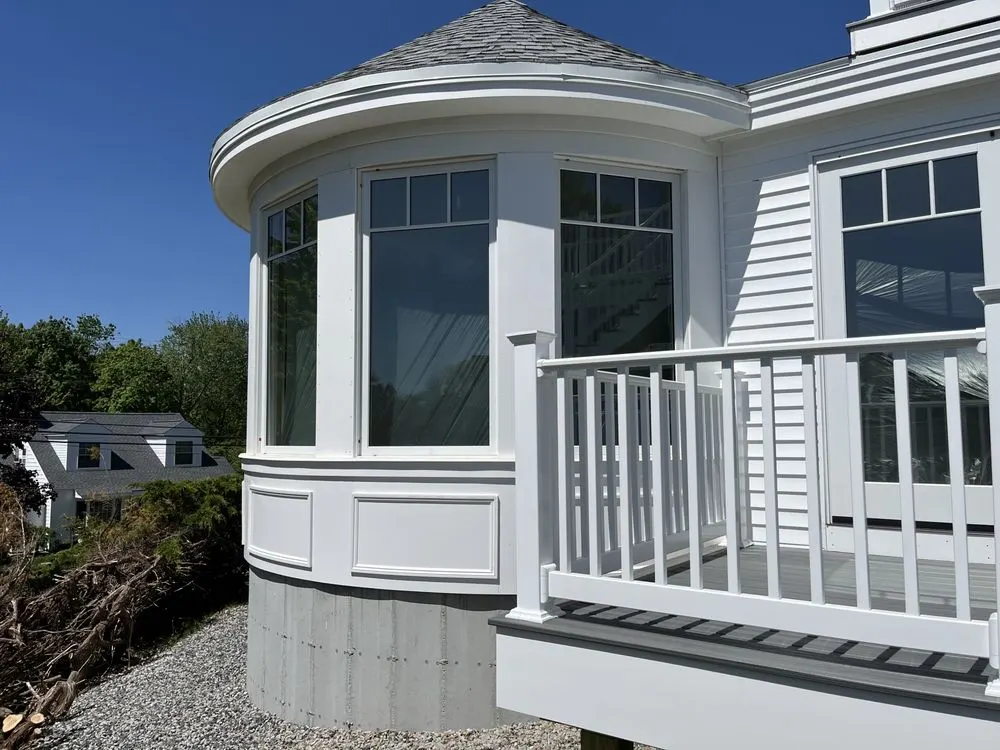 Custom home addition with turret